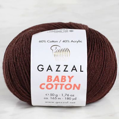 Gazzal Baby Cotton Kahverengi Bebek Yünü Örgü İpi 50g 3436