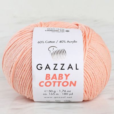 Gazzal Baby Cotton Yavruağzı Bebek Yünü Örgü İpi 50g 3412