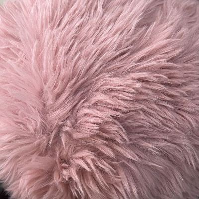 Dekoratif Peluş Puff Kırlent Yastık Pembe 30cm