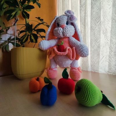 Fırfır Etekli Tavşan, Uzun Kulaklı Tavşancık, Amigurumi Oyuncak